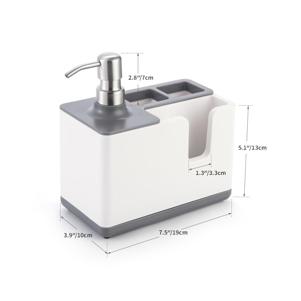 Distributeur de savon de rangement pour ustensiles de nettoyage de cuisine