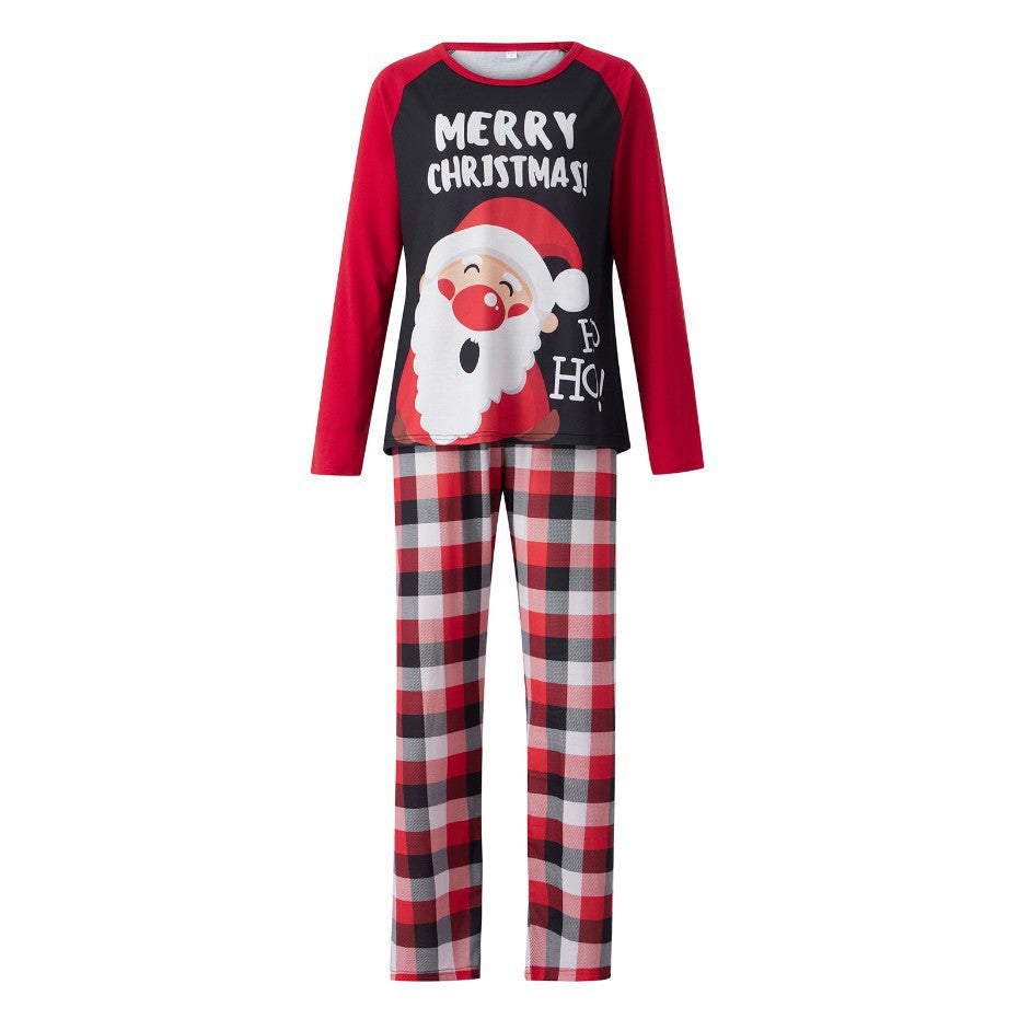 New Snowman Letters Christmas Parent-child Clothing Printed Loungewear Pajamas Set